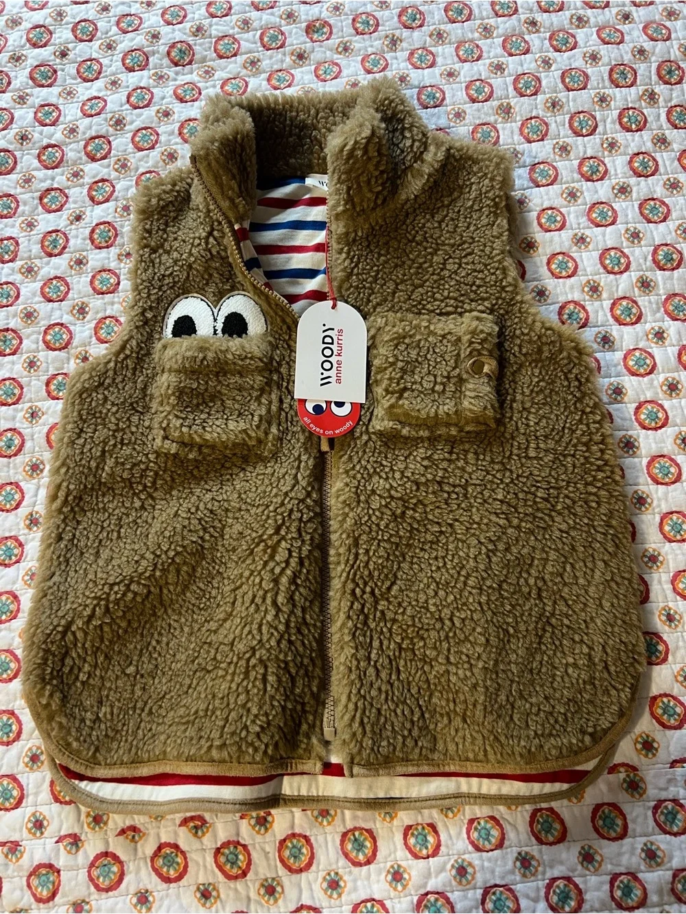 NWT Woody x Anne Kurris - Unisex Teddy Fleece Belgium Kid’s Vest size 10